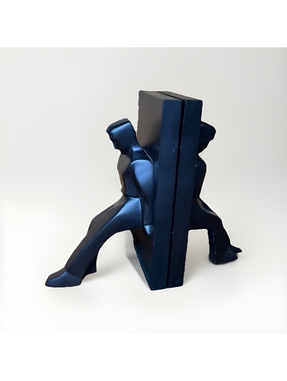 Chris Collingwood Kickker Modernist Bookends Leaning Man Black Sculpturist Set